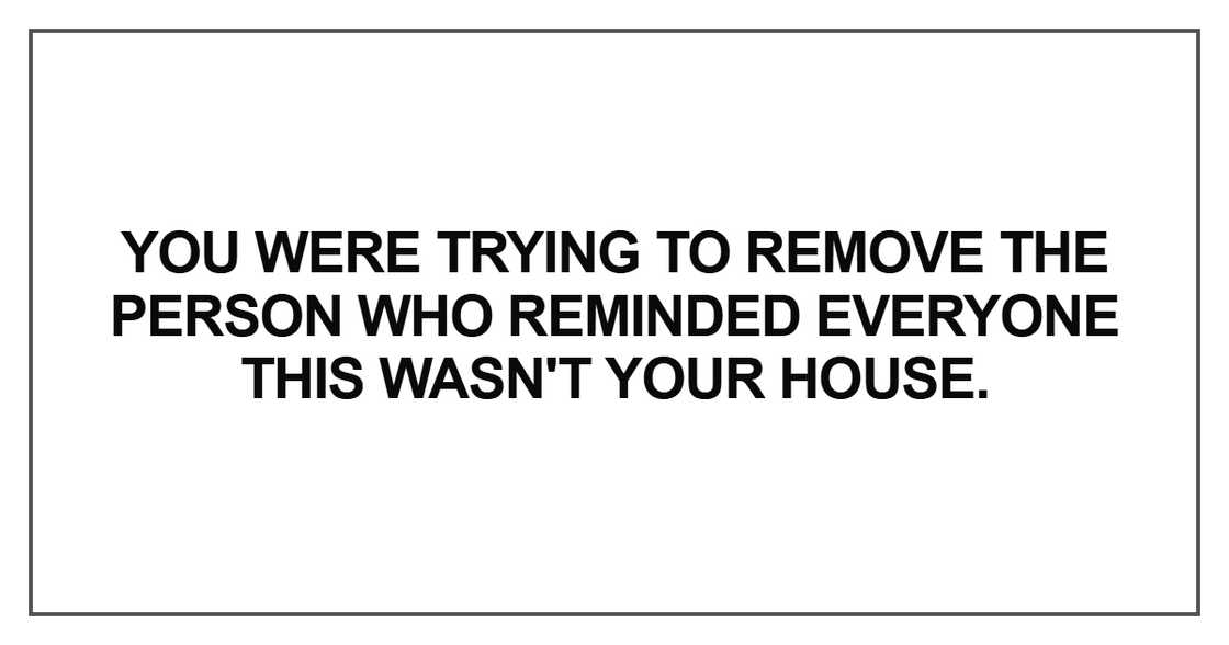 You were trying to remove the person
