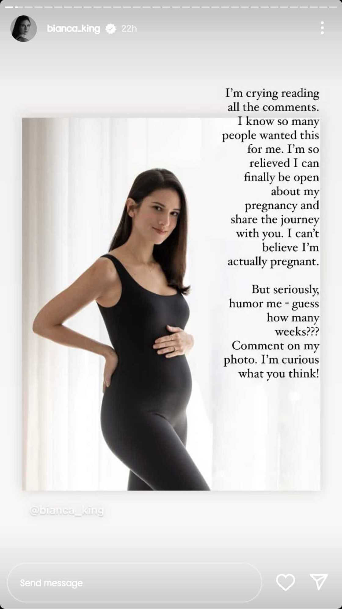 Bianca King, naiyak nang mabasa ang mga comments tungkol sa kanyang pagbubuntis Bianca King, naiyak nang mabasa ang mga comments tungkol sa kanyang pagbubuntis