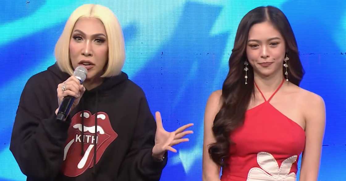 Boy Abunda, Wilma Doesnt at Kazel Kinouchi, nag-react sa Vice Ganda-Kim Chiu issue (Screenshot from It's Showtime via GMA Network)
