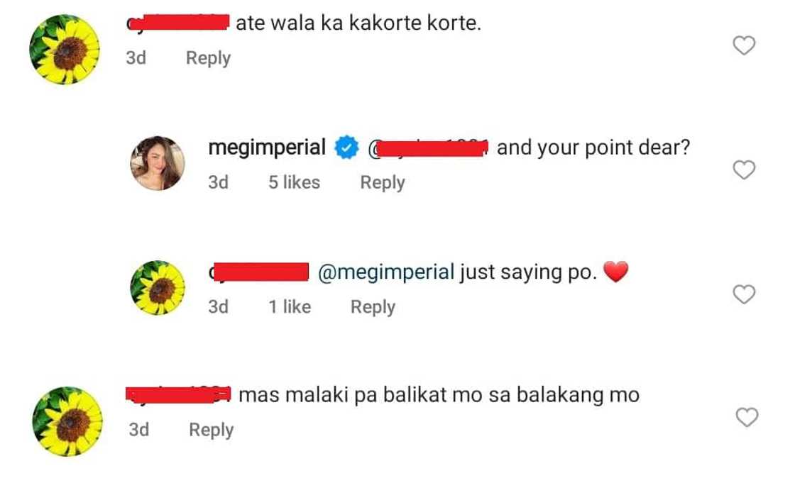 Meg Imperial shows maturity in responding to basher who bashed her physique Meg Imperial shows maturity in responding to basher who bashed her physique