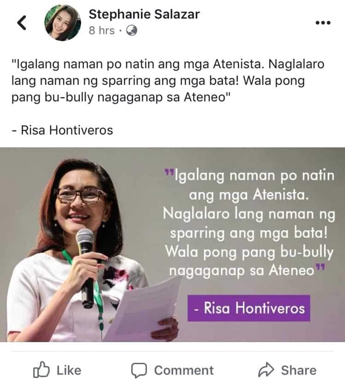 Fact check: Did Hontiveros say Ateneo student was not bullying but ‘practicing taekwondo’?