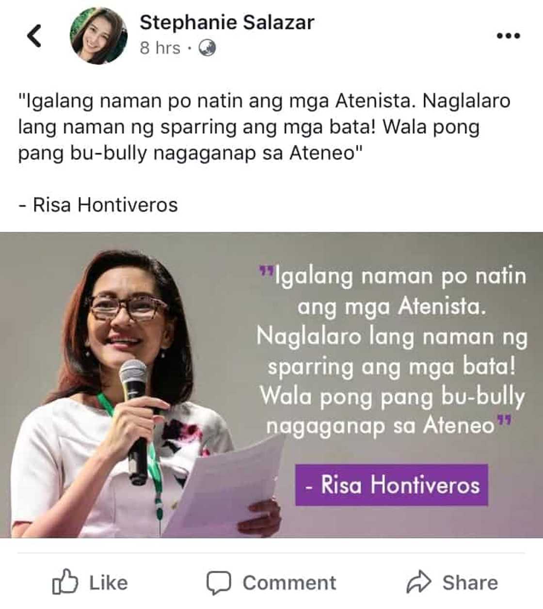 Fact check: Did Hontiveros say Ateneo student was not bullying but ‘practicing taekwondo’? Fact check: Did Hontiveros say Ateneo student was not bullying but ‘practicing taekwondo’?