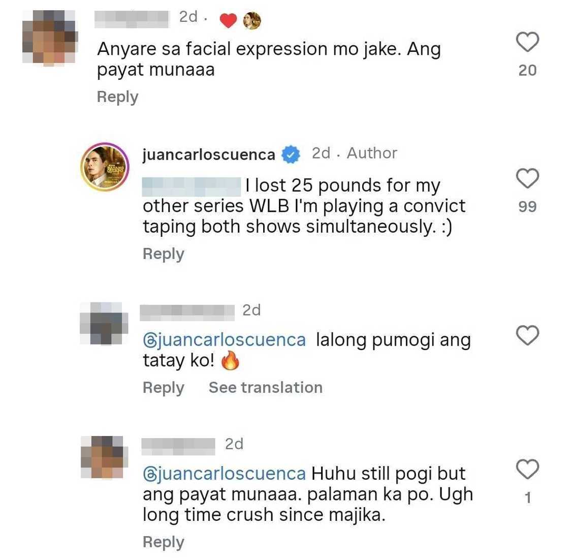 Jake Cuenca responds to "anyare" comment from a netizen about his weight Jake Cuenca responds to "anyare" comment from a netizen about his weight