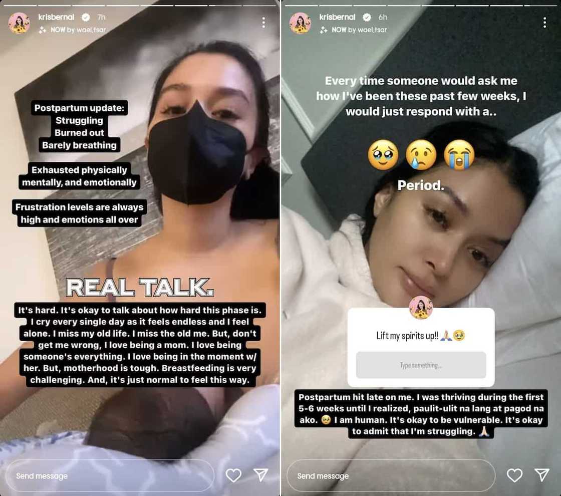 Kris Bernal, inaming umiiyak siya araw-araw; nagbigay ng postpartum update Kris Bernal, inaming umiiyak siya araw-araw; nagbigay ng postpartum update