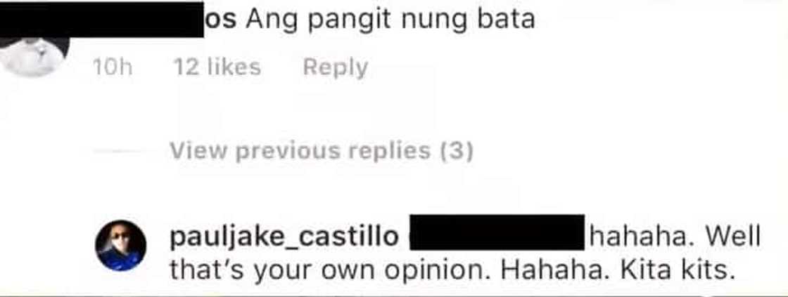 Paul Jake Castillo, sinagot ang basher na nanlait sa anak nila ni Kaye Abad Paul Jake Castillo, sinagot ang basher na nanlait sa anak nila ni Kaye Abad