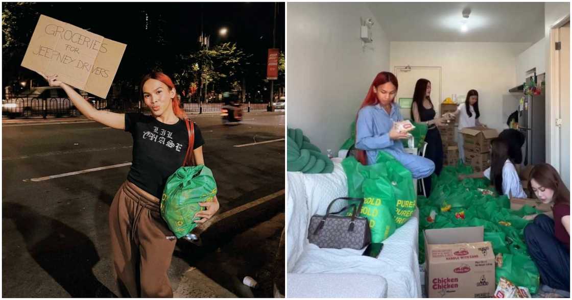 Awra Briguela, naghatid ng tulong sa mga jeepney drivers kasama ang mga kaibigan