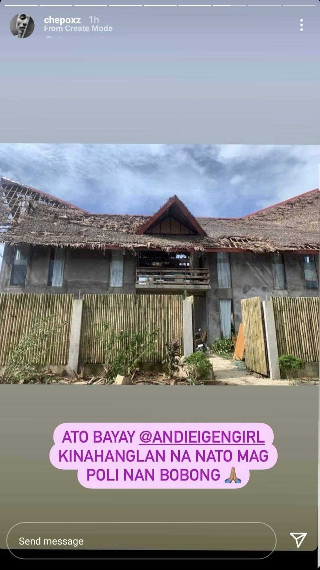 Philmar Alipayo, ipinakita ang epekto ng bagyong Odette sa bahay nila ni Andi Eigenmann Philmar Alipayo, ipinakita ang epekto ng bagyong Odette sa bahay nila ni Andi Eigenmann