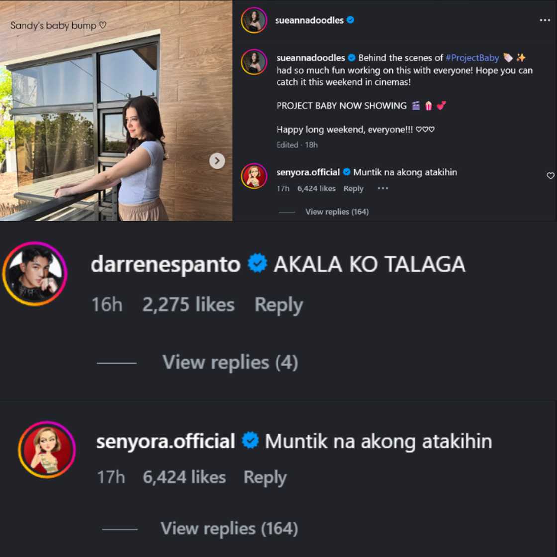 Sue Ramirez, umani ng gulat matapos mapansin ang tila baby bump sa larawan