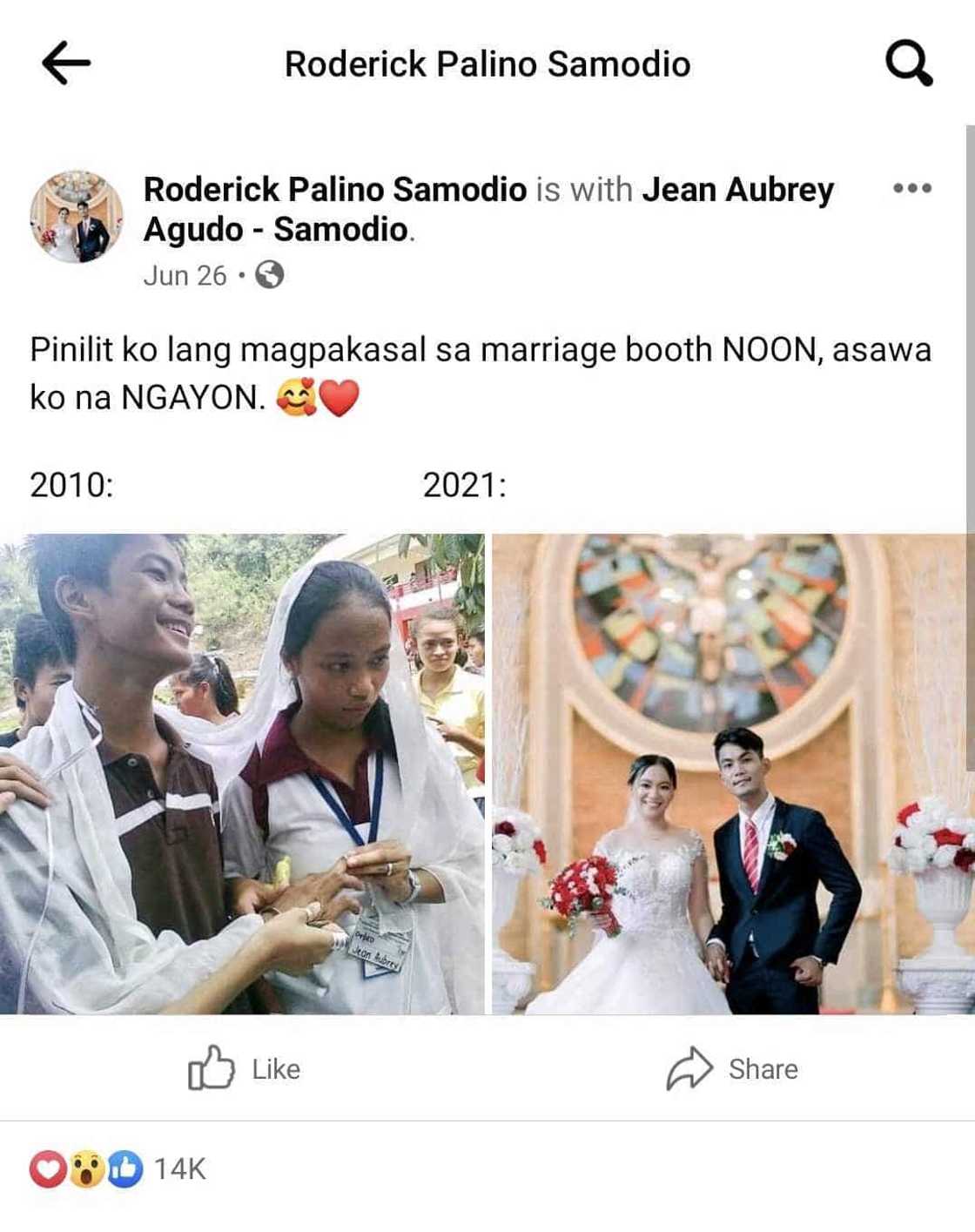 Groom, pinakilig ang netizens sa kwentong "marriage booth" nila ni bride Groom, pinakilig ang netizens sa kwentong "marriage booth" nila ni bride