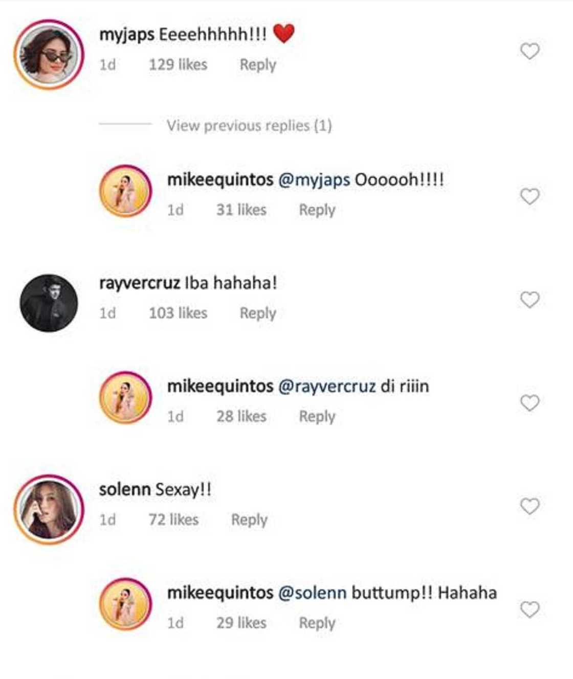 Ang sexy naman kasi! Celebrities react to Mikee Quintos' blazing beach photo Ang sexy naman kasi! Celebrities react to Mikee Quintos' blazing beach photo