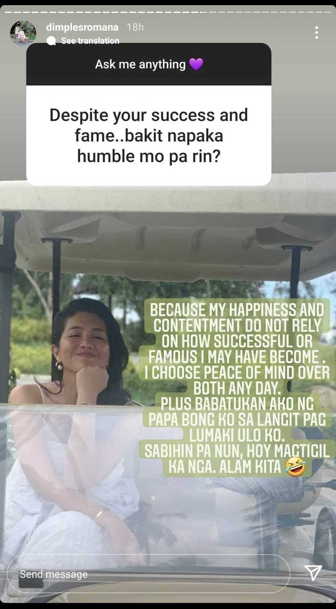 Dimples Romana on why she remains humble despite fame: "I choose peace of mind" Dimples Romana on why she remains humble despite fame: "I choose peace of mind"