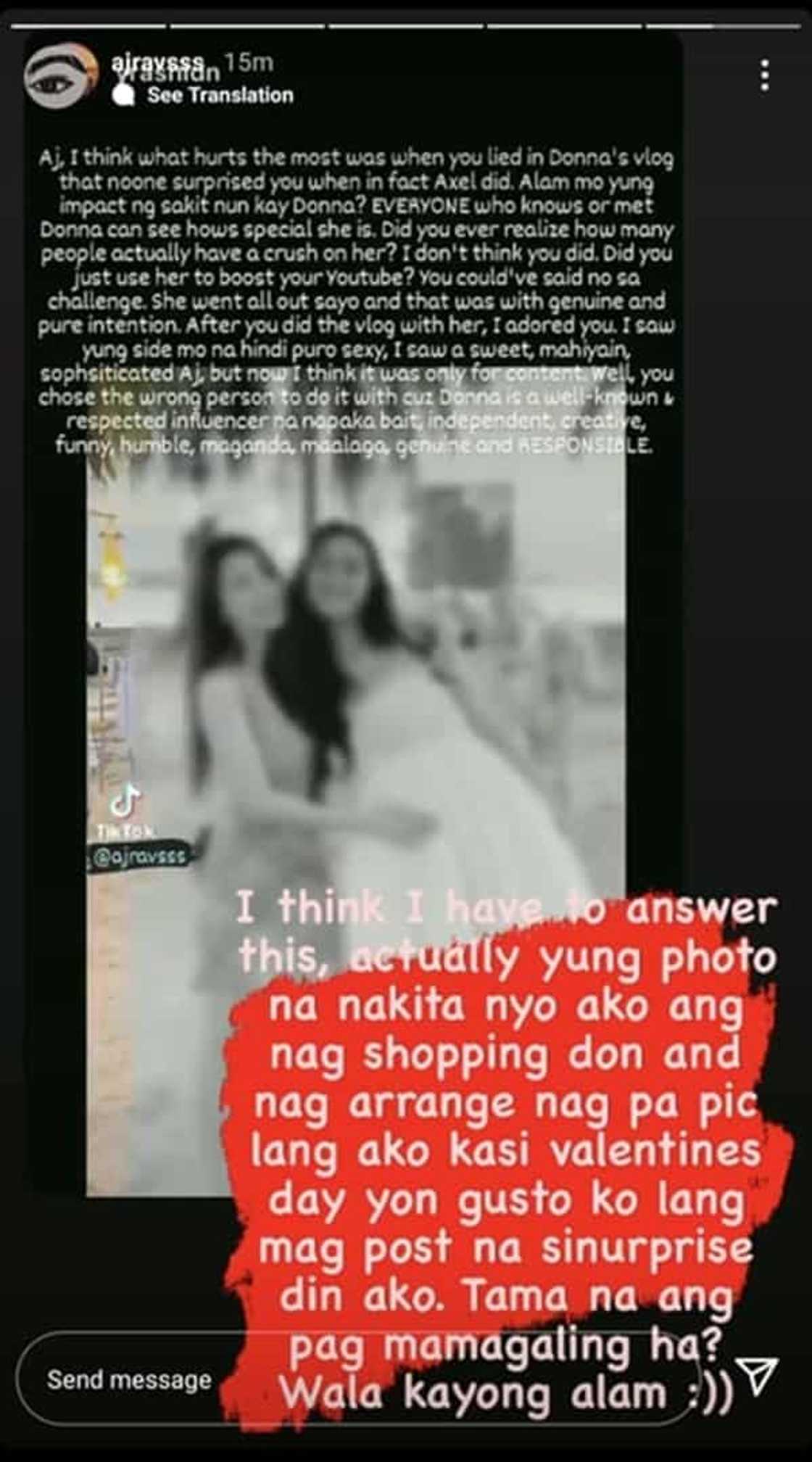 AJ Raval, niresbakan ang netizen na nagsabing nagsinungaling siya sa vlog ni Donnalyn Bartolome