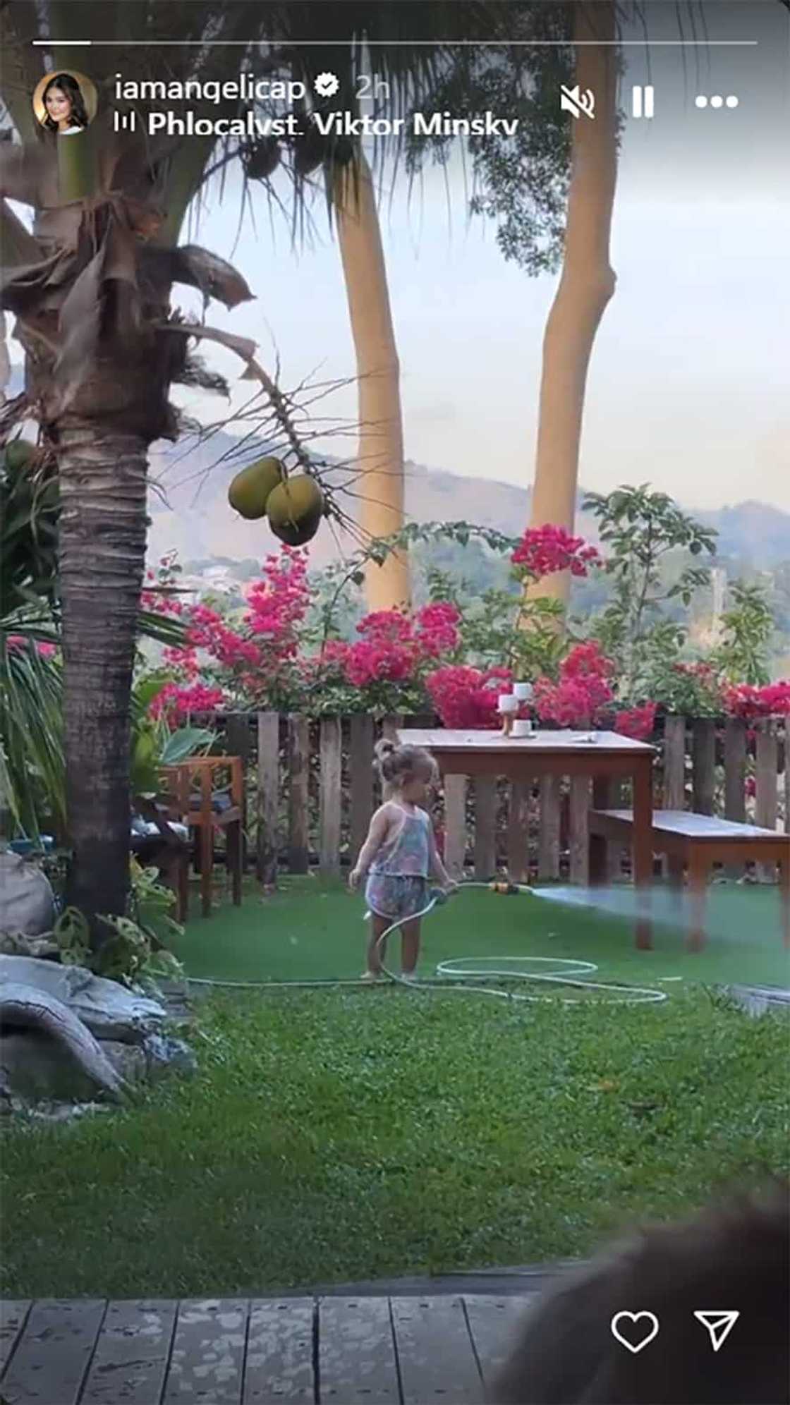 Angelica Panganiban, shinare cute na vid ni Baby Bean na dinidiligan mga damu't halaman pati niyog Angelica Panganiban, shinare cute na vid ni Baby Bean na dinidiligan mga damu't halaman pati niyog