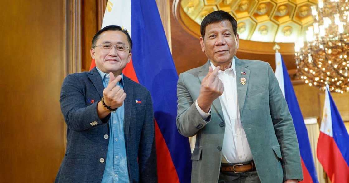 Sen. Bong Go, naka-video call si dating Pangulong Rodrigo Duterte Sen. Bong Go, naka-video call si dating Pangulong Rodrigo Duterte