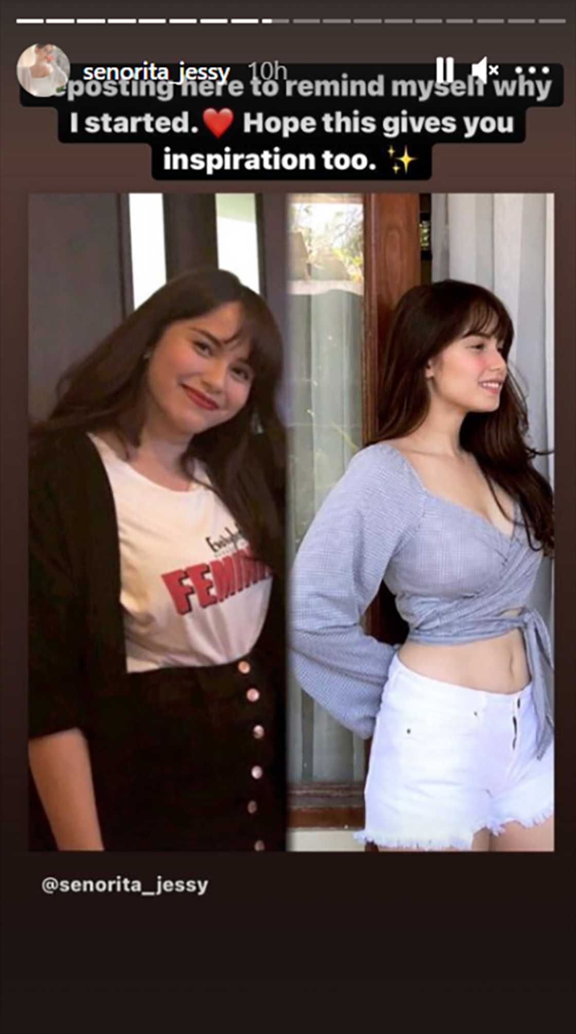 Jessy Mendiola reposts amazing body transformation to inspire others Jessy Mendiola reposts amazing body transformation to inspire others