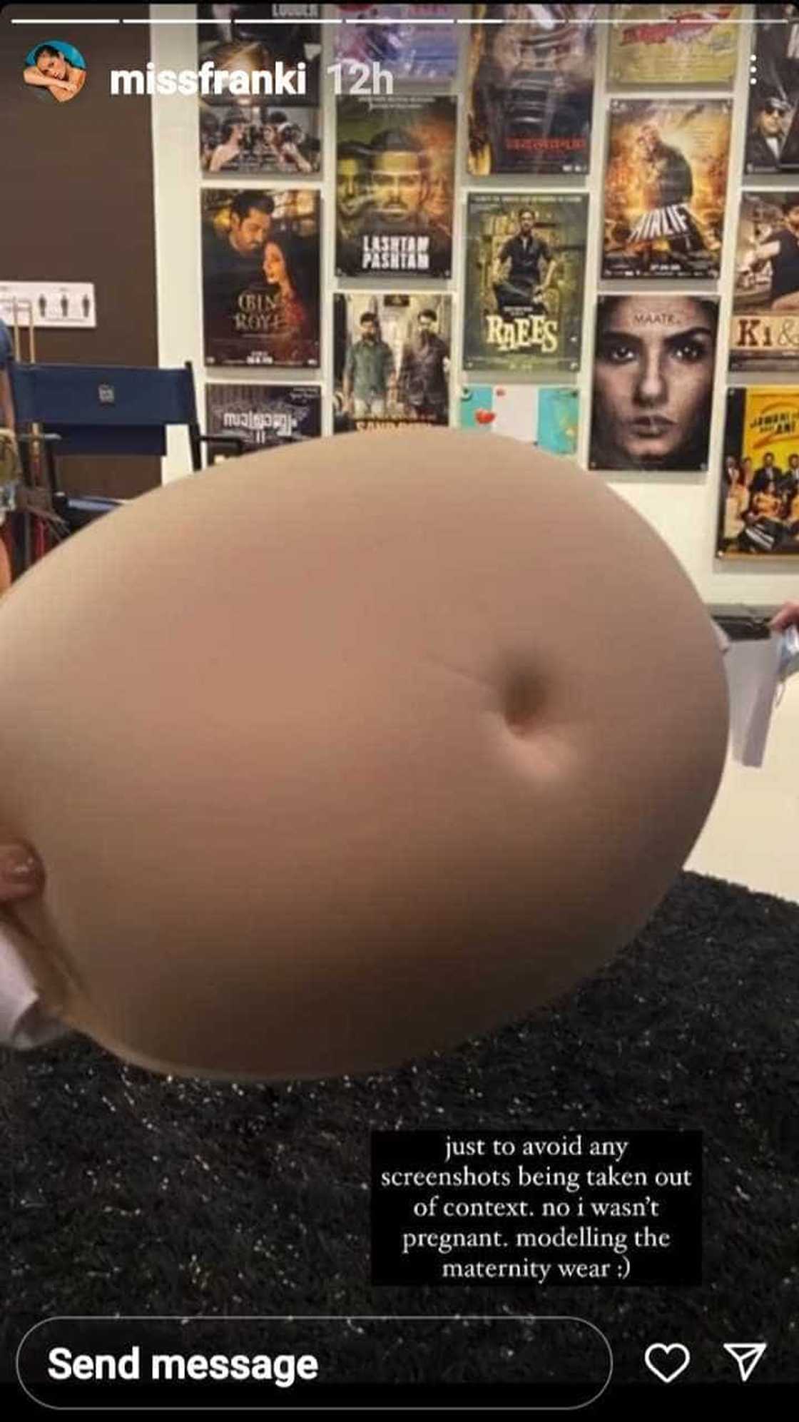 Franki Russell models maternity wear, clarifies she’s not pregnant Franki Russell models maternity wear, clarifies she’s not pregnant