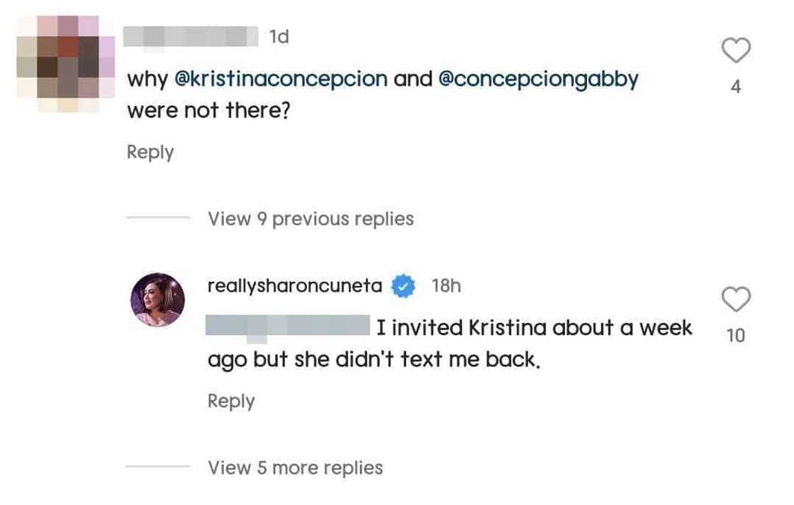 Sharon Cuneta explains absence of KC Concepcion from her movie's premiere night Sharon Cuneta explains absence of KC Concepcion from her movie's premiere night
