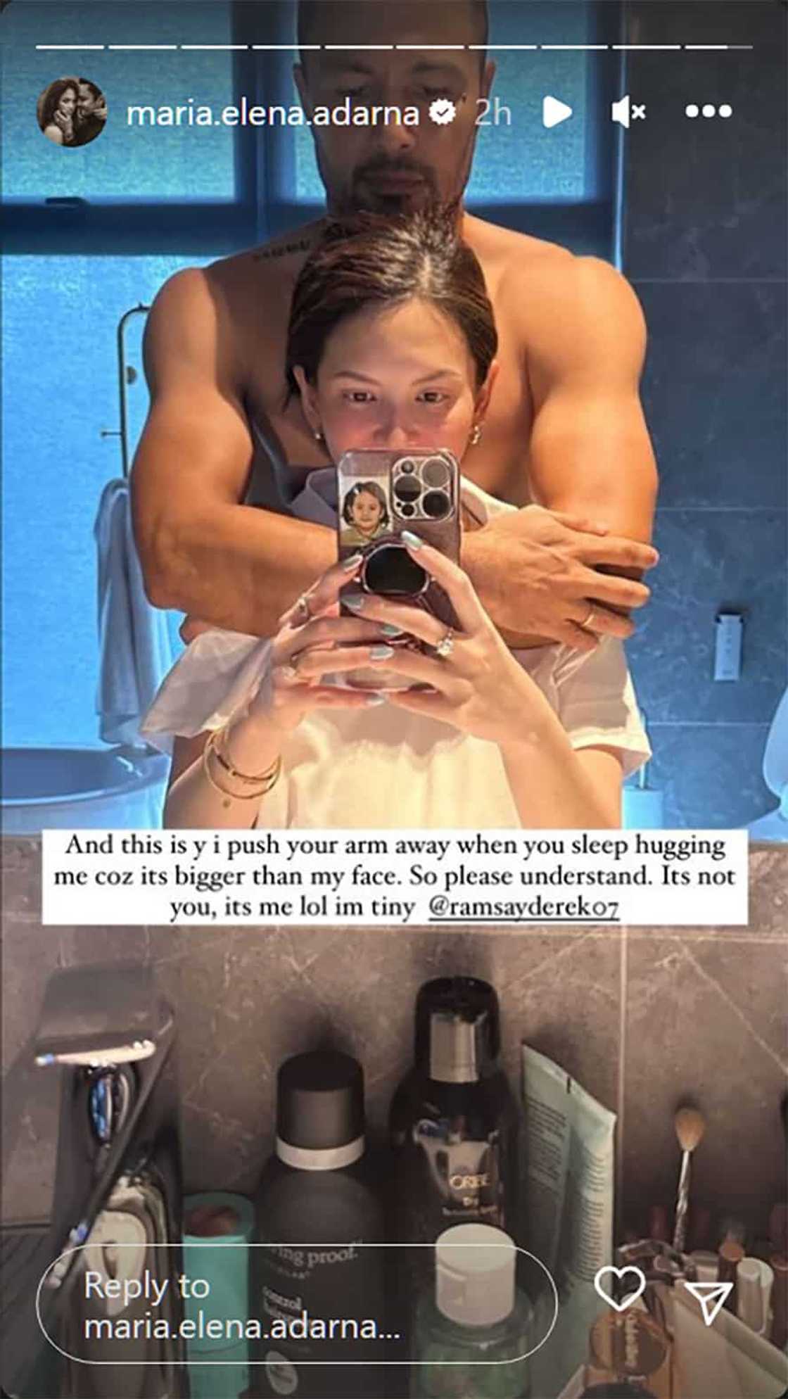 Ellen Adarna, itinutulak palayo bisig ni Derek Ramsay sa tuwing niyayakap siya pag natutulog: “Pls understand” Ellen Adarna, itinutulak palayo bisig ni Derek Ramsay sa tuwing niyayakap siya pag natutulog: “Pls understand”