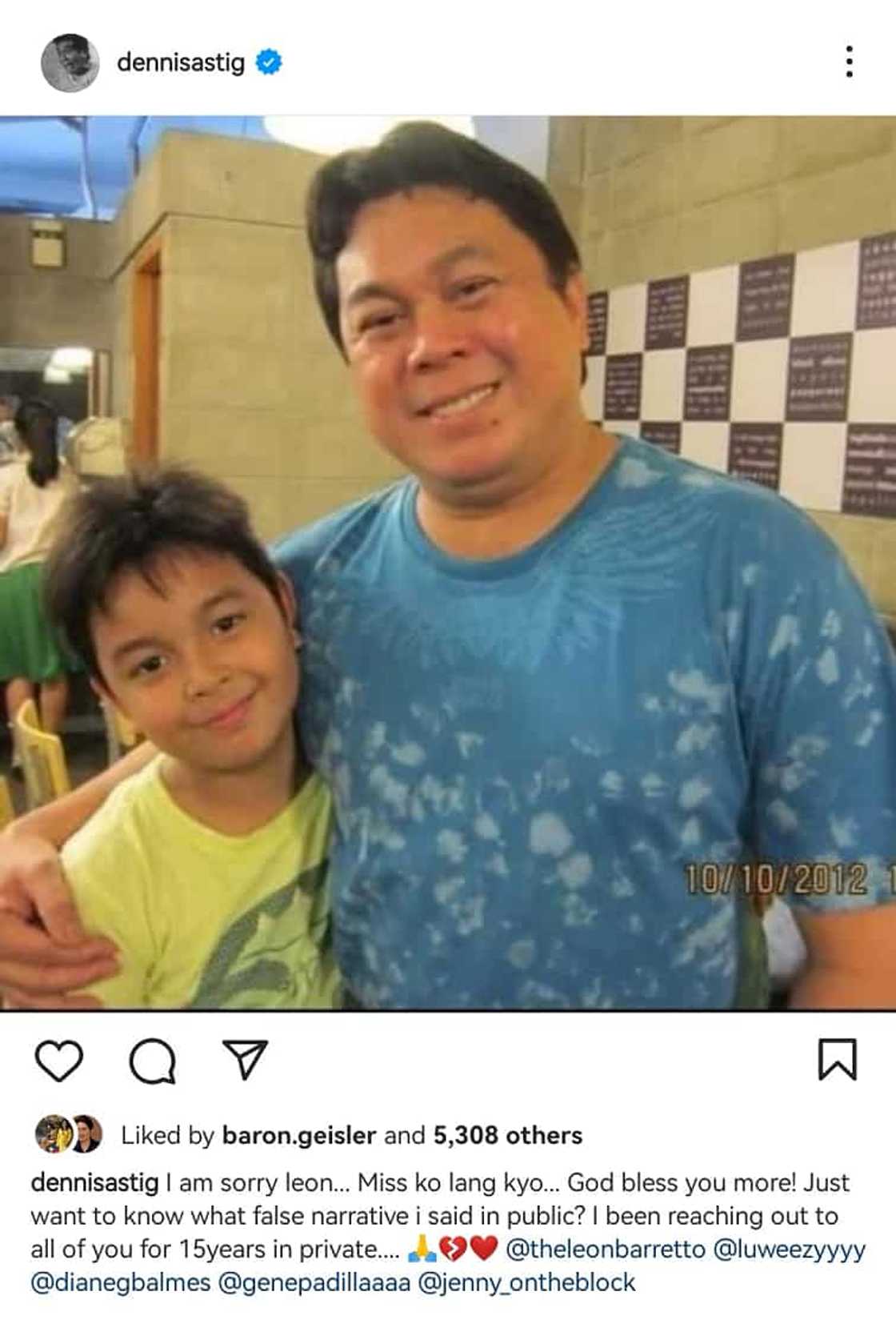 Dennis Padilla, binura ang post kung saan nag-sorry siya kay Leon Barretto