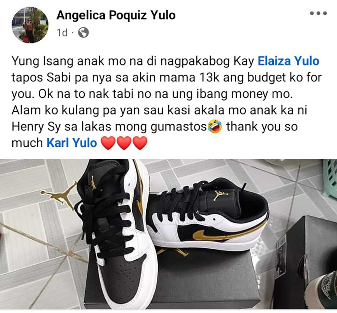 Post ni Angelica Yulo ukol mga regalo nina Eldrew at Elaiza, hindi na mahagilap sa kanyang account