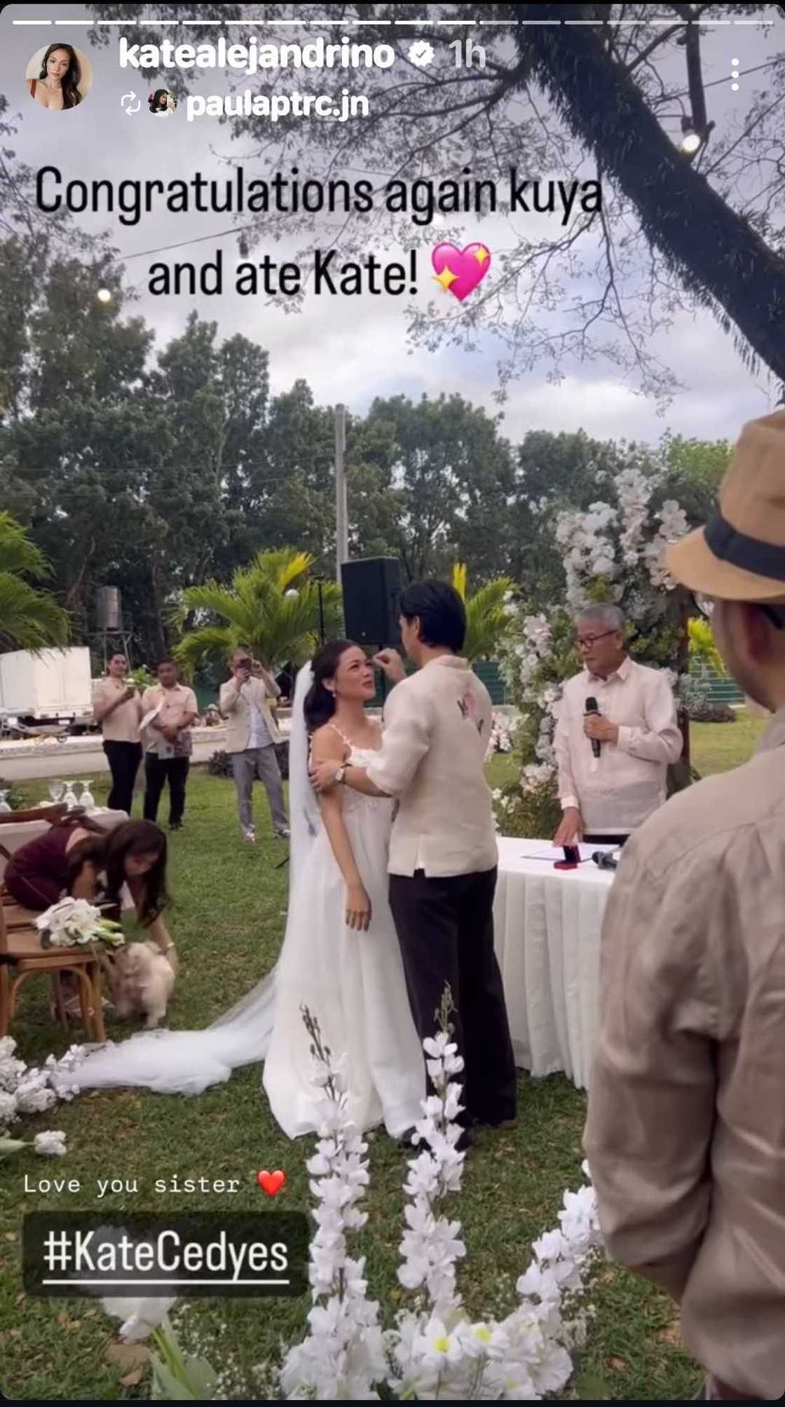 Cedrick Juan at Kate Alejandrino, ikinasal na sa isang garden wedding ceremony