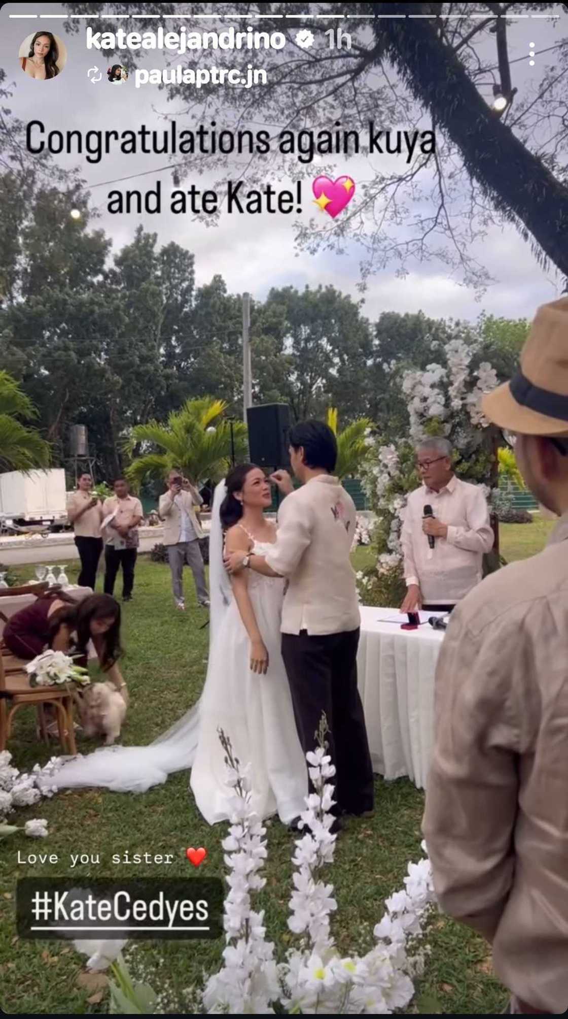 Cedrick Juan at Kate Alejandrino, ikinasal na sa isang garden wedding ceremony Cedrick Juan at Kate Alejandrino, ikinasal na sa isang garden wedding ceremony