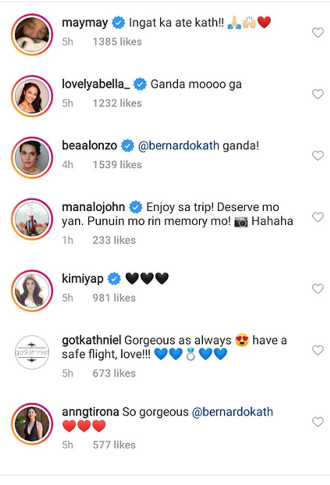 Bea Alonzo leaves an honest comment on Kathryn Bernardo's newest social media post