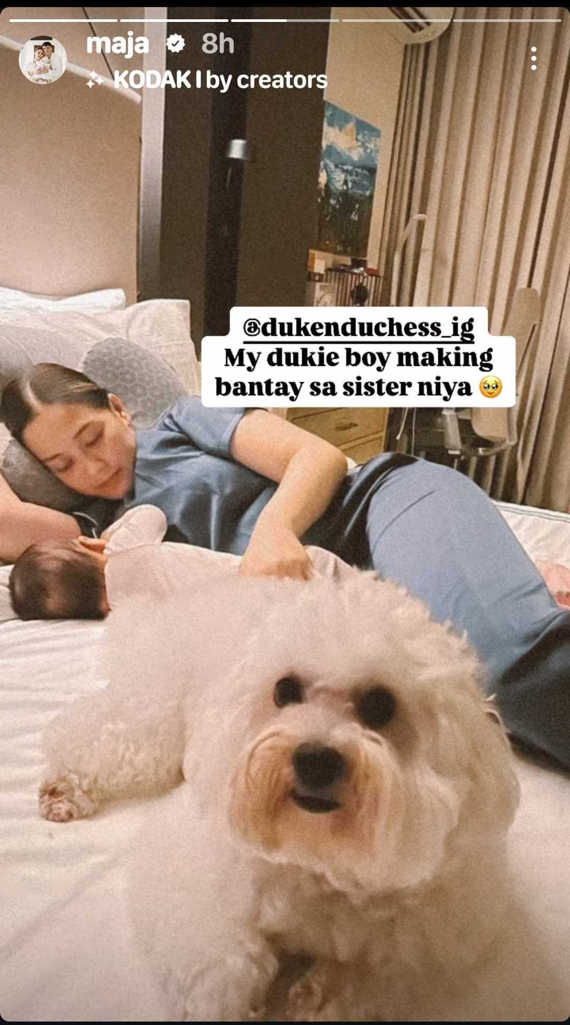 Maja Salvador, ibinida ang tila pagbabantay ng aso niyang si Duke kay Baby Maria