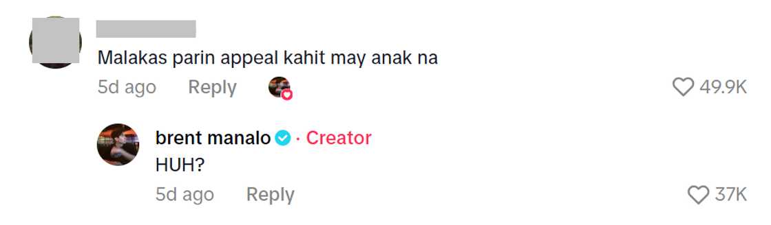 Brent Manalo reacts to “may anak na” comment on his dance video Brent Manalo reacts to “may anak na” comment on his dance video
