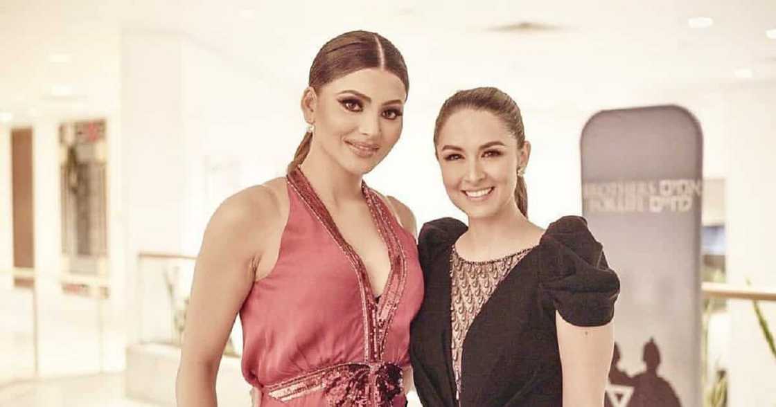 Miss Universe judge Urvashi Rautela thanks Michael Cinco for her gown during coronation night Miss Universe judge Urvashi Rautela thanks Michael Cinco for her gown during coronation night