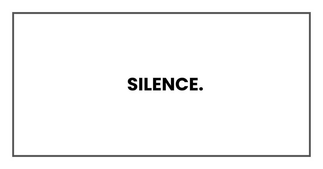 Silence. Silence.