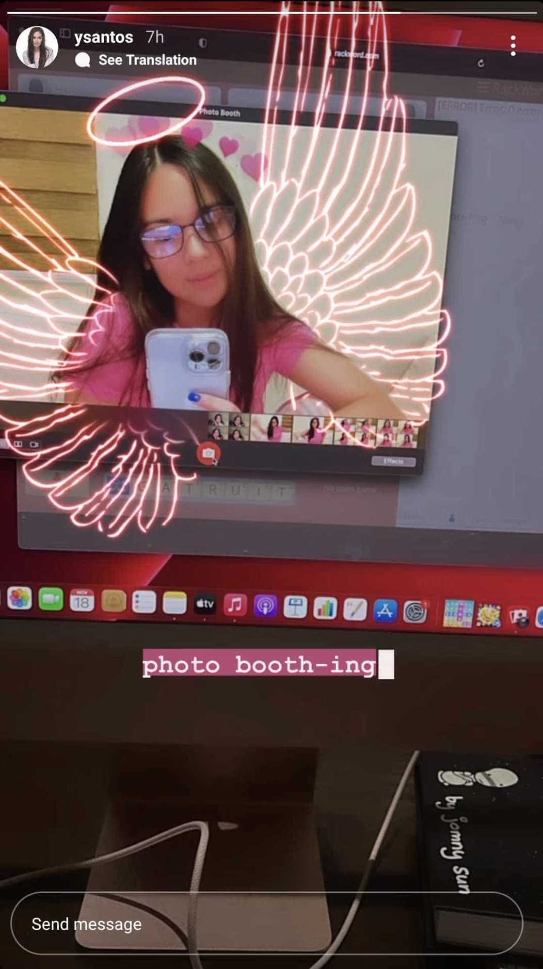 Yen Santos shares "photo booth-ing" selfie with angel filter on Instagram Yen Santos shares "photo booth-ing" selfie with angel filter on Instagram