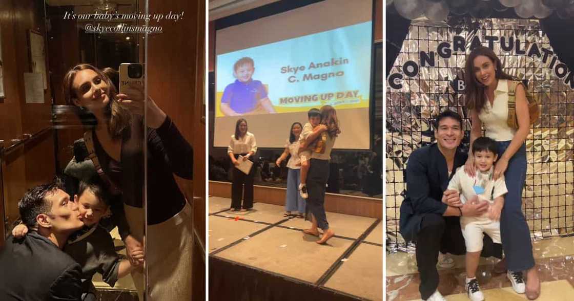 Ex-couple Max Collins, Pancho Magno reunited for son Skye's moving-up day