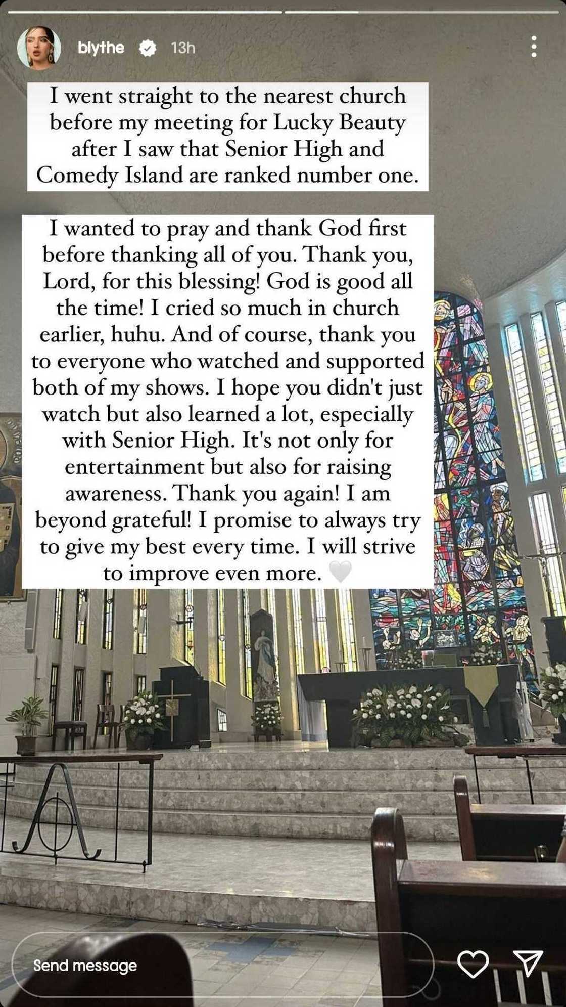 Andrea Brillantes, naging emosyonal: "I cried so much in church earlier" Andrea Brillantes, naging emosyonal: "I cried so much in church earlier"