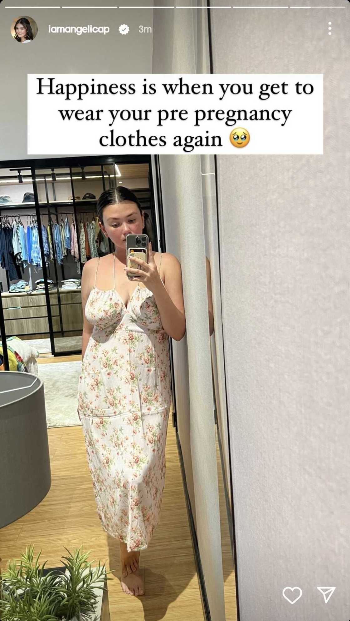 Angelica Panganiban, muling naisuot ang kanyang pre-pregnancy clothes Angelica Panganiban, muling naisuot ang kanyang pre-pregnancy clothes