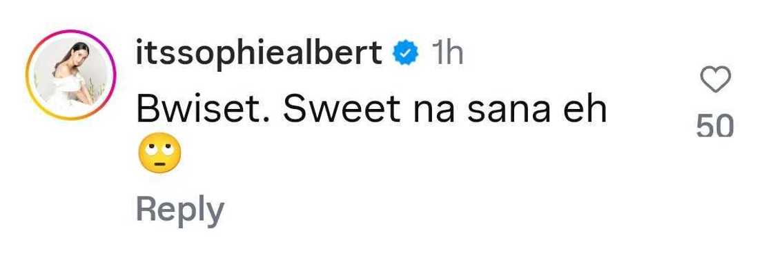 Sophie Albert hilariously reacts to Vin Abrenica’s heartfelt anniversary message: “Sweet na sana eh”