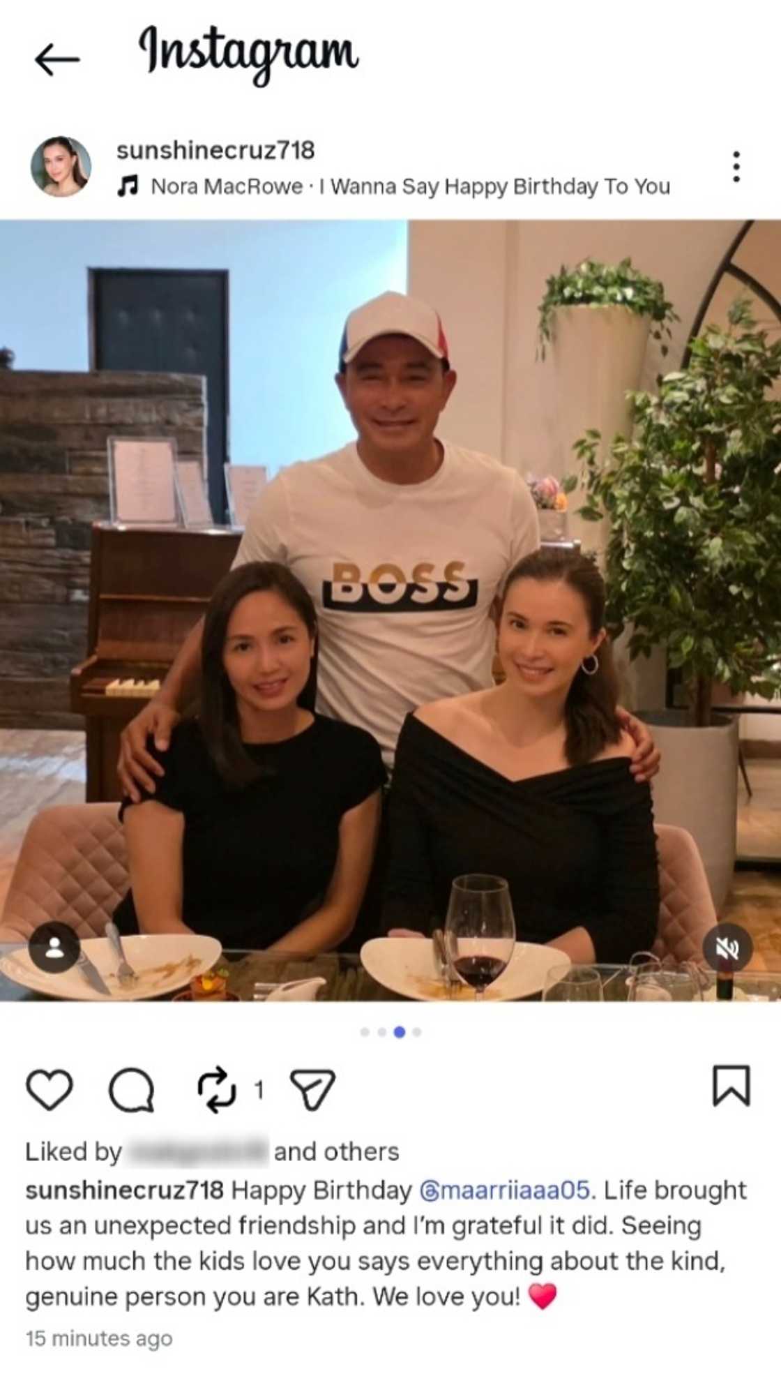 "I'm grateful": Sunshine Cruz, may nakakaantig na pagbati sa partner ni Cesar Montano "I'm grateful": Sunshine Cruz, may nakakaantig na pagbati sa partner ni Cesar Montano