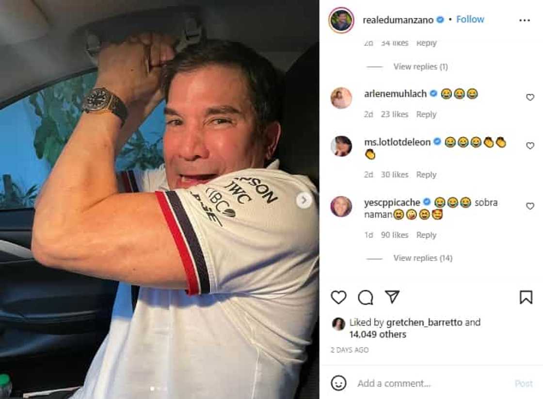 Edu Manzano posts hilarious snaps while riding in car with Cherry Pie Picache