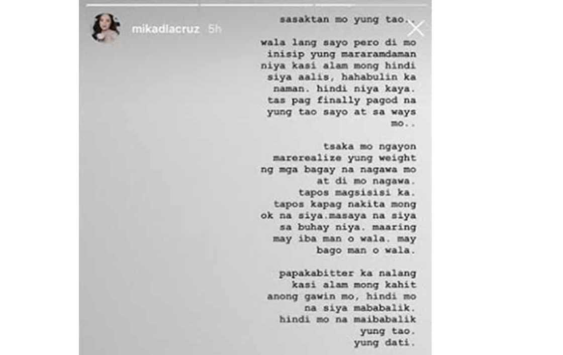 Mika dela Cruz posts cryptic message after Alexa aired a bold question for Nash Mika dela Cruz posts cryptic message after Alexa aired a bold question for Nash