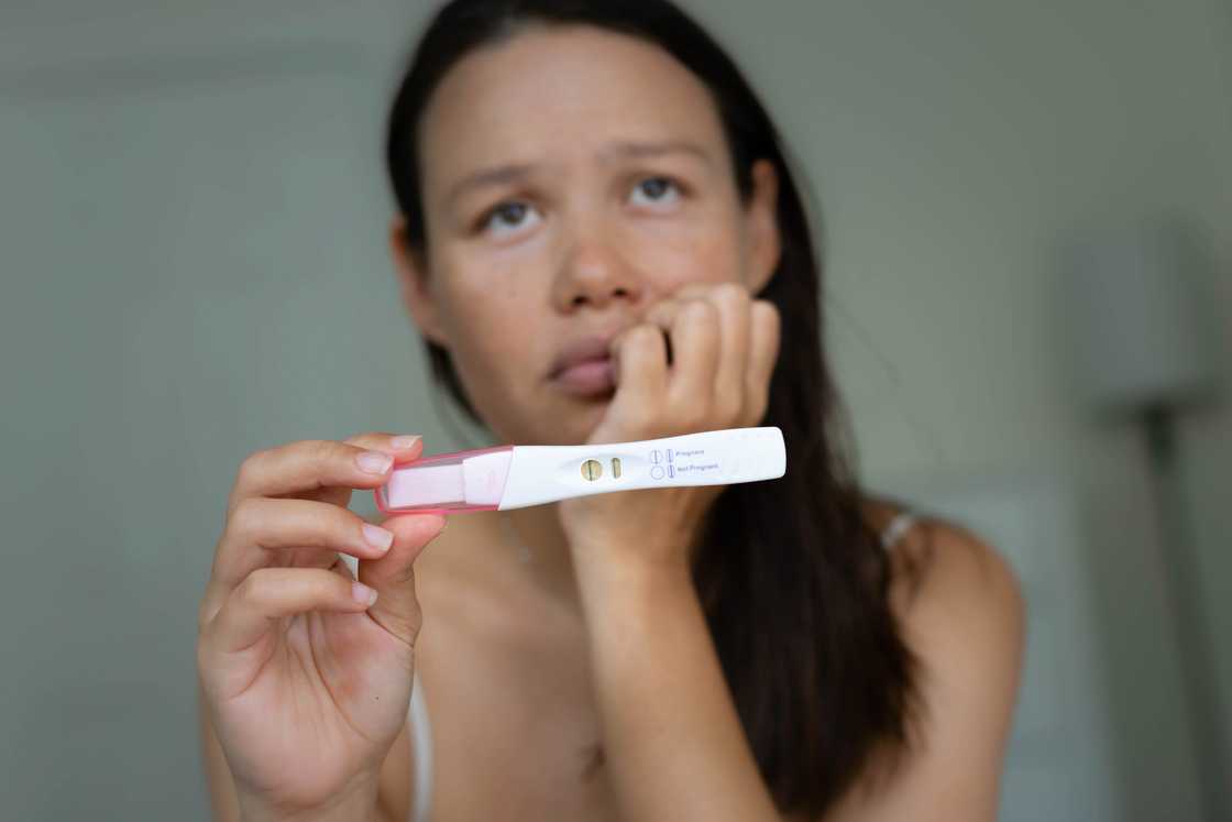A positive pregnancy test A positive pregnancy test