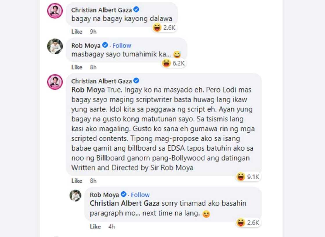 Xian Gaza at Rob Moya, nag-asaran at nagsagutan sa social media Xian Gaza at Rob Moya, nag-asaran at nagsagutan sa social media