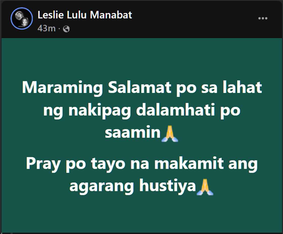 Kapatid ni Lerms Lulu, taos-pusong nagpasalamat sa lahat nagdasal at nakidalamhati sa pamilya nila