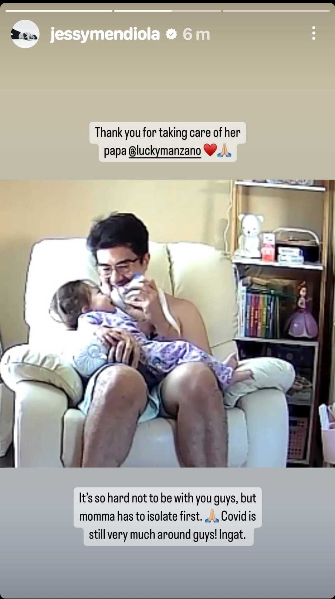 Jessy Mendiola, pinasalamatan si Luis Manzano sa pag-aalaga kay Rosie: “momma has to isolate first”