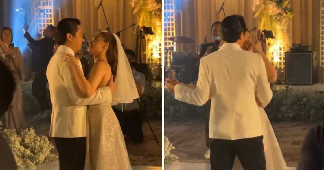 Video ng first dance nina Maja Salvador, Rambo Nuñez bilang married couple, viral; Maja, makikitang emosyonal