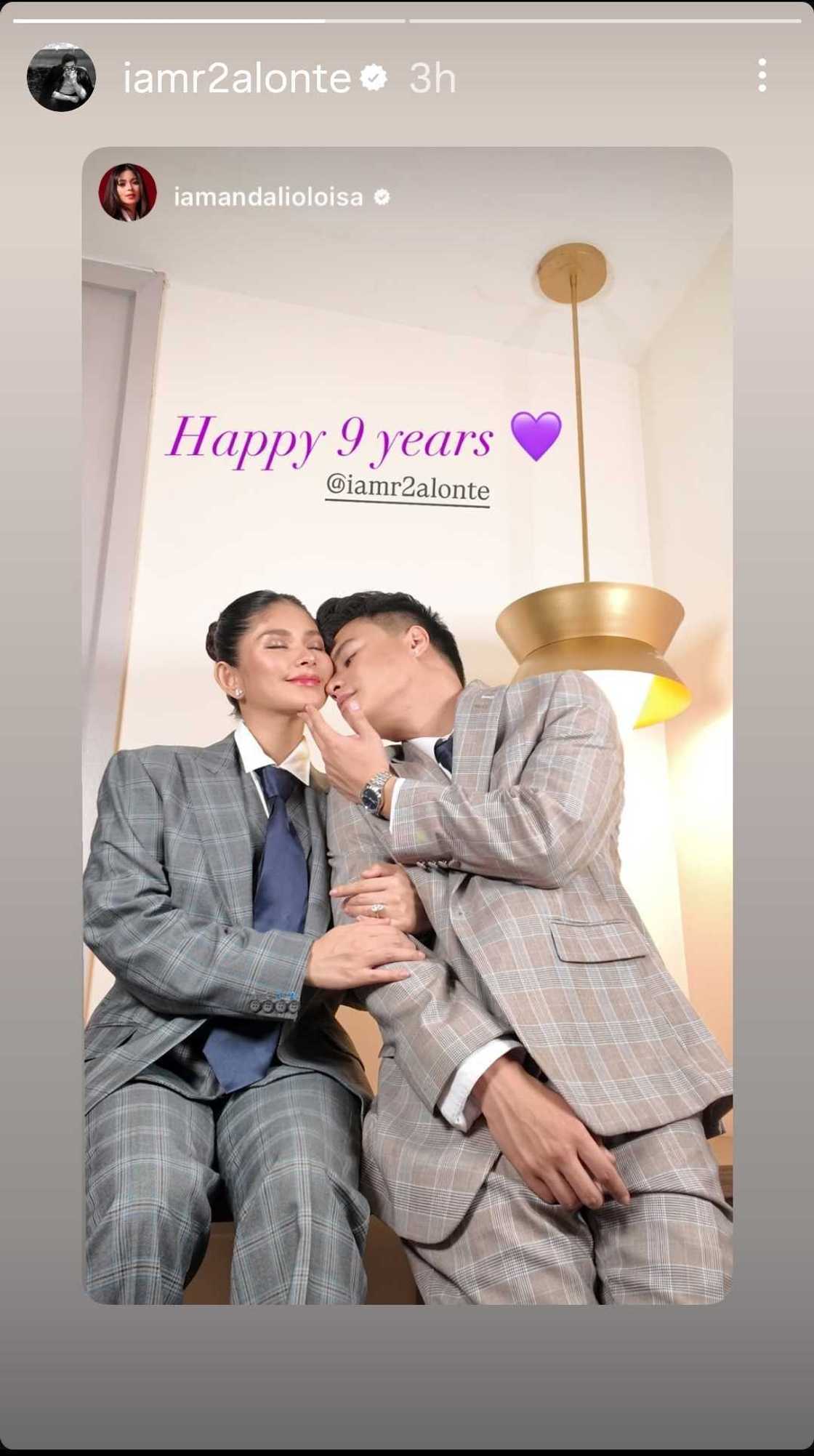Loisa Andalio, Ronnie Alonte mark 9th anniversary with heartfelt posts Loisa Andalio, Ronnie Alonte mark 9th anniversary with heartfelt posts