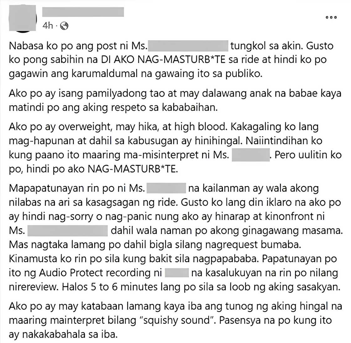 Estudyante, inakusahan ang driver ng kabastusan; Driver, itinanggi ang paratang