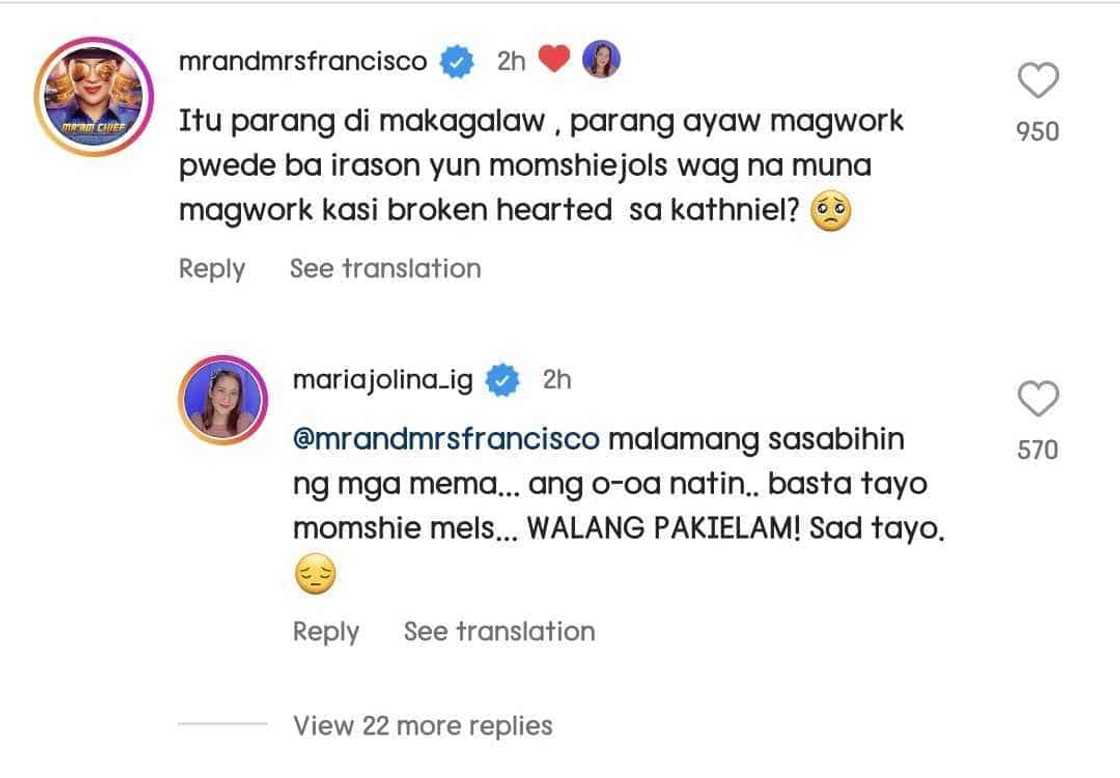 Melai Cantiveros, may nakaka-relate na reaksyon sa KathNiel breakup: "Pwede ba irason yun?" Melai Cantiveros, may nakaka-relate na reaksyon sa KathNiel breakup: "Pwede ba irason yun?"