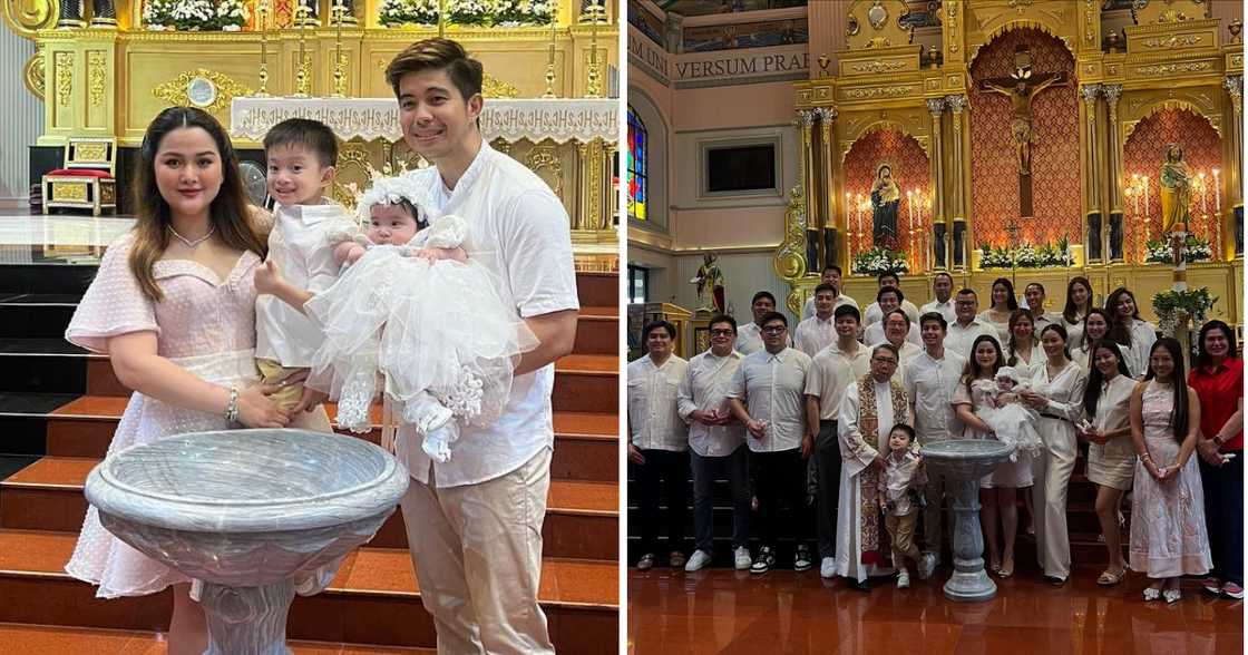 Baby nina Rodjun Cruz at Dianne Medina, bininyagan na; celebs, spotted sa binyag