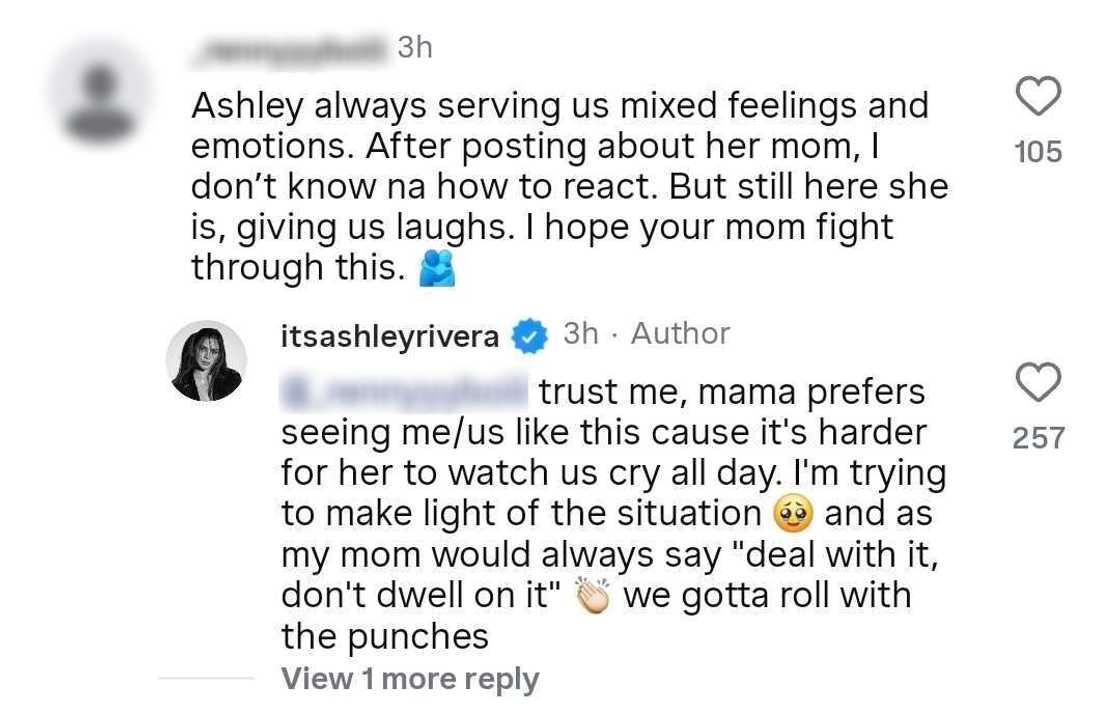 Ashley Rivera, sinagot ang "mixed feelings" comment ukol sa posts niya sa kanyang ina