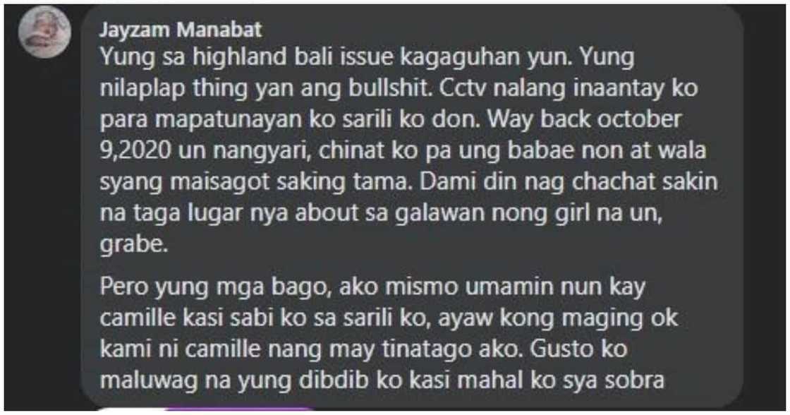 Jayzam Manabat, itinaggi ang 'halik' issue; gustong linisin ang pangalan Jayzam Manabat, itinaggi ang 'halik' issue; gustong linisin ang pangalan